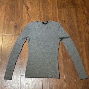 Theory Charcoal Long Sleeve Top